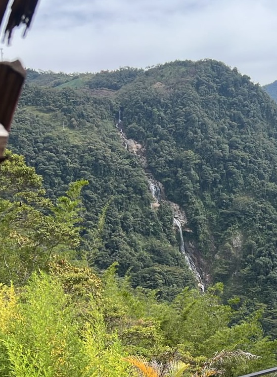 The 900-foot waterfall across the valley